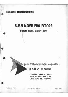 Bell and Howell 253 manual. Camera Instructions.